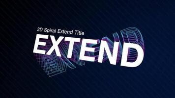 3D Spiral Extend Title motion_graphic