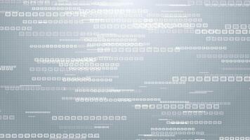 Digital background with particles and geometric shapes, data analysis technology, network connection, big data, computer technology concept. Seamless loop video