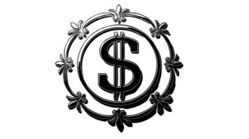 Animation forms a sketch of a dollar icon video