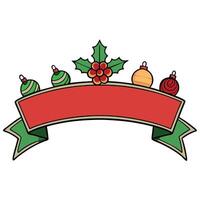 Christmas decoration banner with copy space background. vector