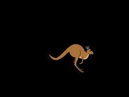 Kangaroo Hoping cycle on a transparent background video