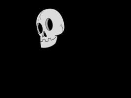 a bouncing skull on a transparent background video
