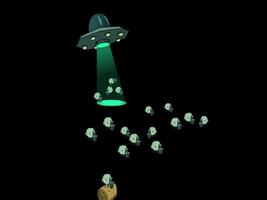 ufo spaceship abduction of sheep on the field video