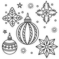 Christmas background with baubles and decorations Generative by AI vector