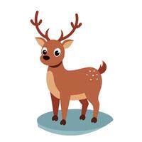 Christmas reindeer on soft brown background perfect for text vector