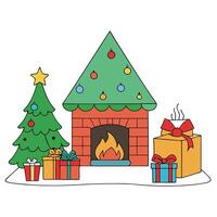 Nice greeting christmas on blue background with copyspace vector