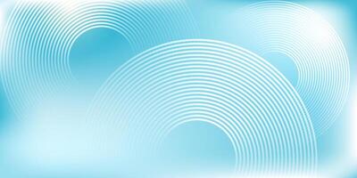 Soft blue white modern abstract background with circle ornament. Circular line element shape vector