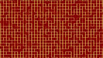 Red Maze Pattern Animation - grid background video