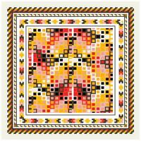 Geometric Shape Square Scarf Print Placement. vector