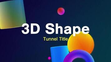 3D Shape Tunnel Title motion_graphic