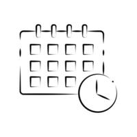calendar icon editable on a white background. vector