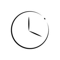 clock icon editable on a white background. vector