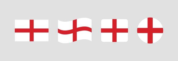 England flag. Set of England Flags Collection. vector