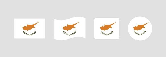 Cyprus flag. Set of Cyprus Flags Collection. vector