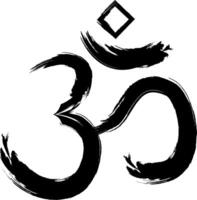 Om symbol. Harmony and divine unity. Religion of Hinduism and Buddhism. vector