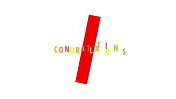 Happy New Year with a bang. text animation video