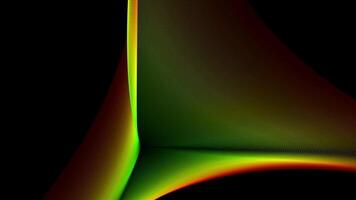 A green and yellow abstract shape on a black background video