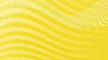 Yellow Background Wave Lines Abstract Motion Loop. video