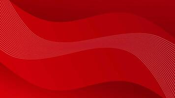 Red Wavy Lines Abstract Loop Background. video