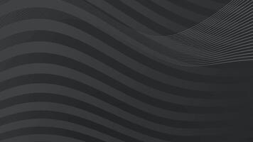 Dark Grey Background Wave Lines Abstract Motion Loop. video