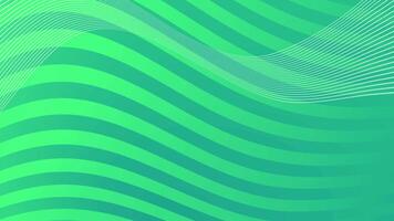 Green Background Wave Lines Abstract Motion Loop. video