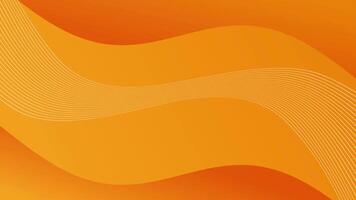 Orange Wavy Lines Abstract Loop Background. video