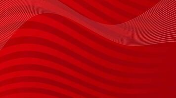Red Background Wave Lines Abstract Motion Loop. video