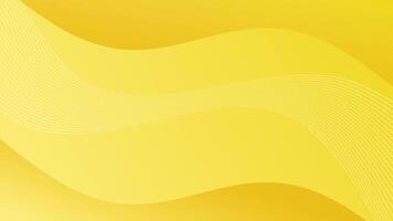 Yellow Wavy Lines Abstract Loop Background. video