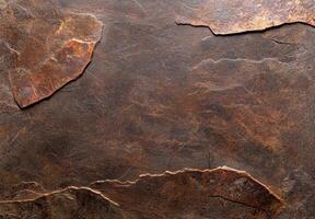 Rugged rock texture with cracks and crevices photo