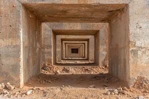 Mysterious underground tunnel leading to the unknown photo