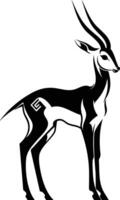 An antelope with a black and white design vector