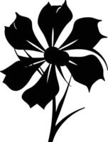A black and white flower silhouette on a white background vector