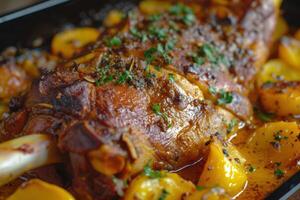 Hearty beef and vegetable stew photo