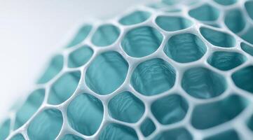 abstract cellular structure in turquoise photo