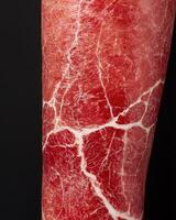 Close up of raw red meat texture photo