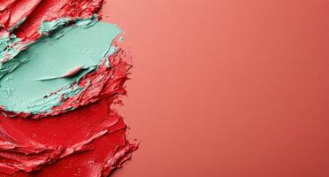 abstract textured background with vibrant red and green paint photo