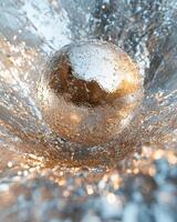 Sparkling winter wonderland globe photo
