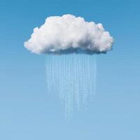 Raining from a cloud photo