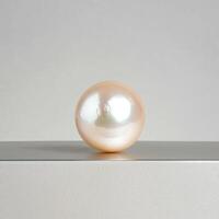 Elegant pearl on a minimalist surface photo