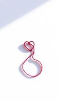 twisted red string heart photo
