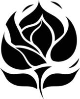 A black and white rose with a white background vector