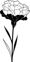 A black and white flower on a white background vector