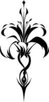 A flower with a stylized design on it vector