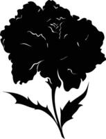 A black flower on a white background vector