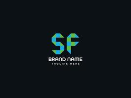 SF letter logo vector