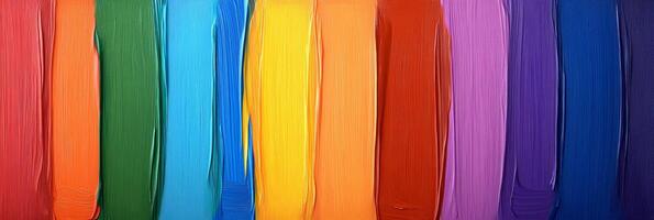 Vibrant artistic paint splashes create an abstract texture with high saturation and dynamic brush strokes photo
