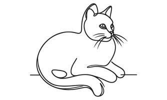 A cat is sitting on a white background vector
