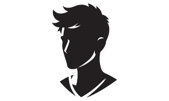 A silhouette of a man's head with a mohawk vector