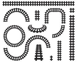 Curved railroad on background, illustration vector