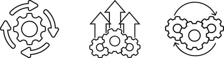 Operations icon set. workflow illustration sign collection. work flow symbol. automate logo. vector